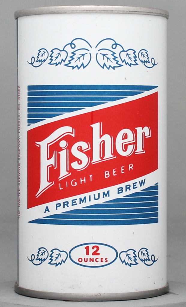 Fisher Light Premium Brew Beer 12 Oz Tab Top Can