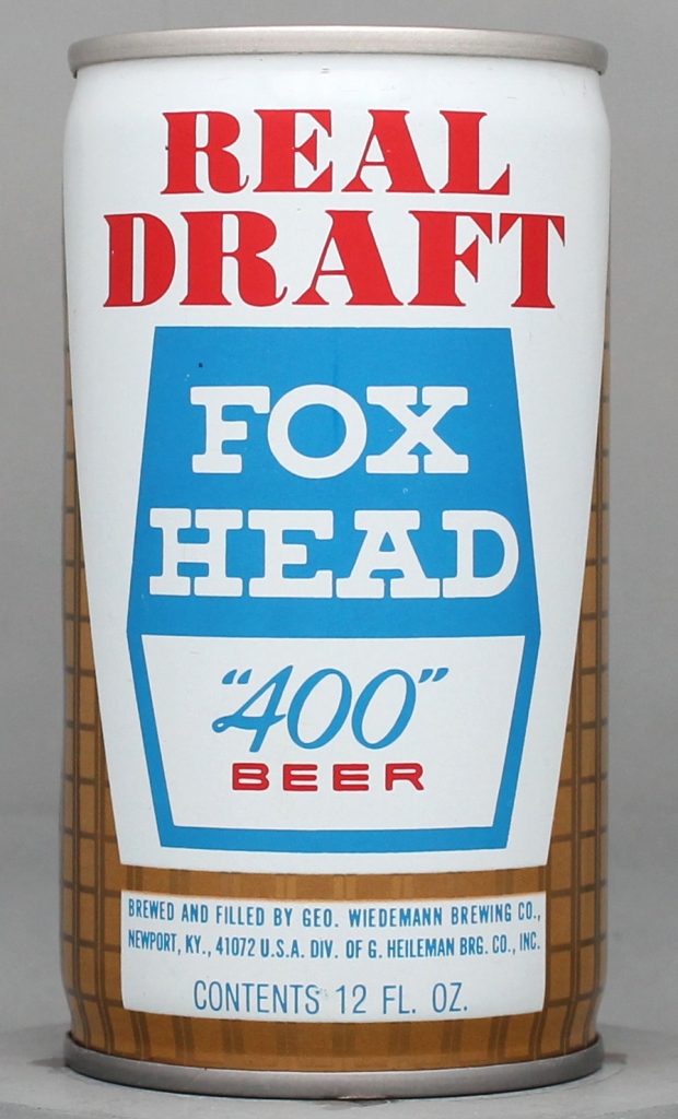 Fox Head "400" Real Draft 12 Oz Tab Top Can