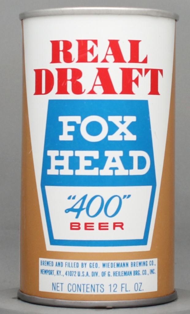 Fox Head 400 Real Draft 12 Oz Tab Top Can