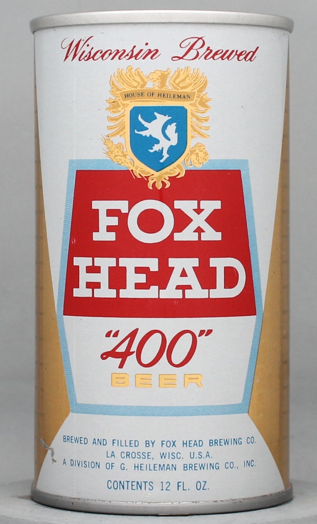 Fox Head 400 Beer 12 Oz Tab Top Can