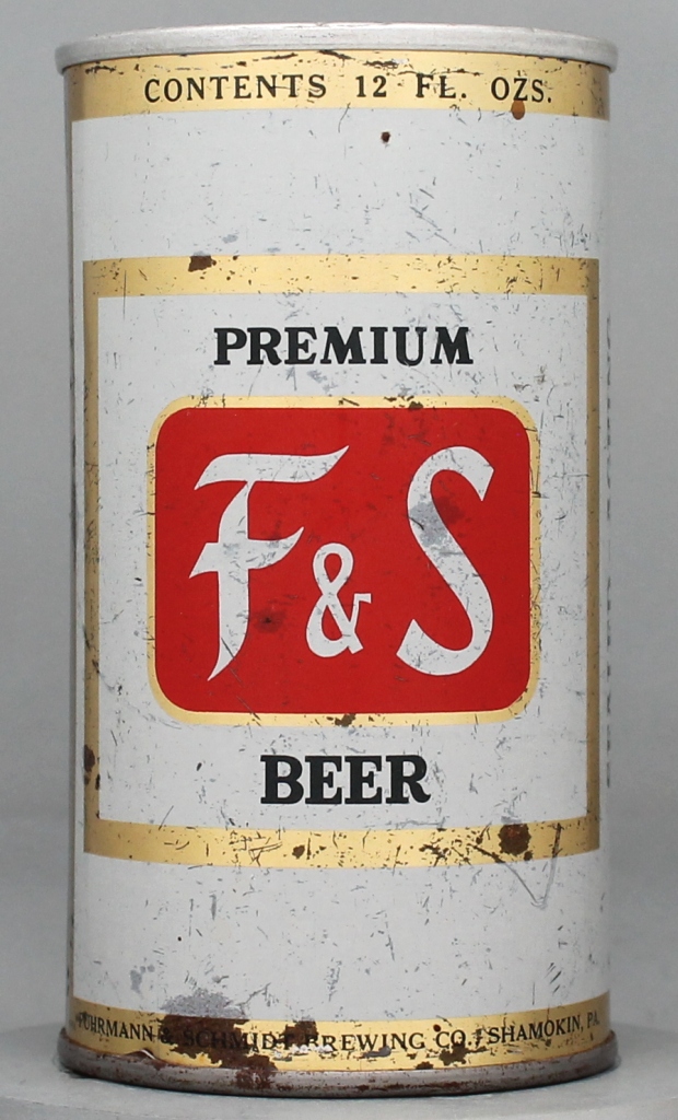F & S Premium Beer 12 Oz Zip Top Can
