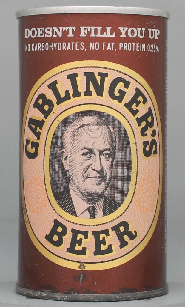 Gablinger's Beer 12 Oz Zip/Tab/Insert Top Can