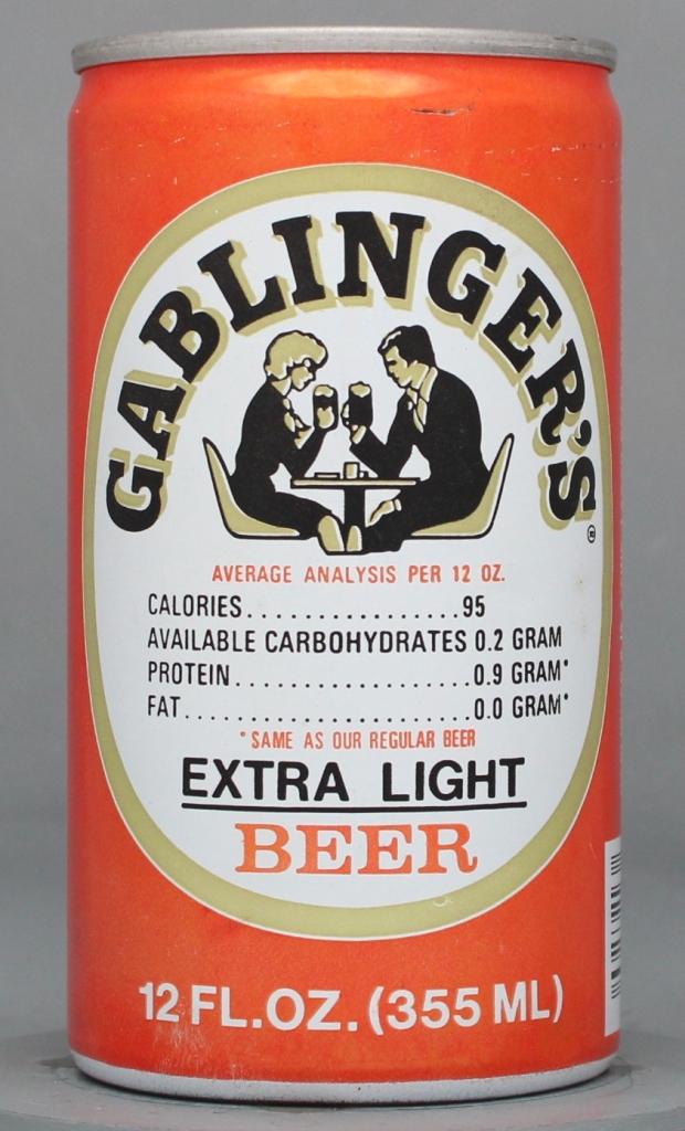 Gablinger's Extra Light Beer 12 Oz Tab Top Can