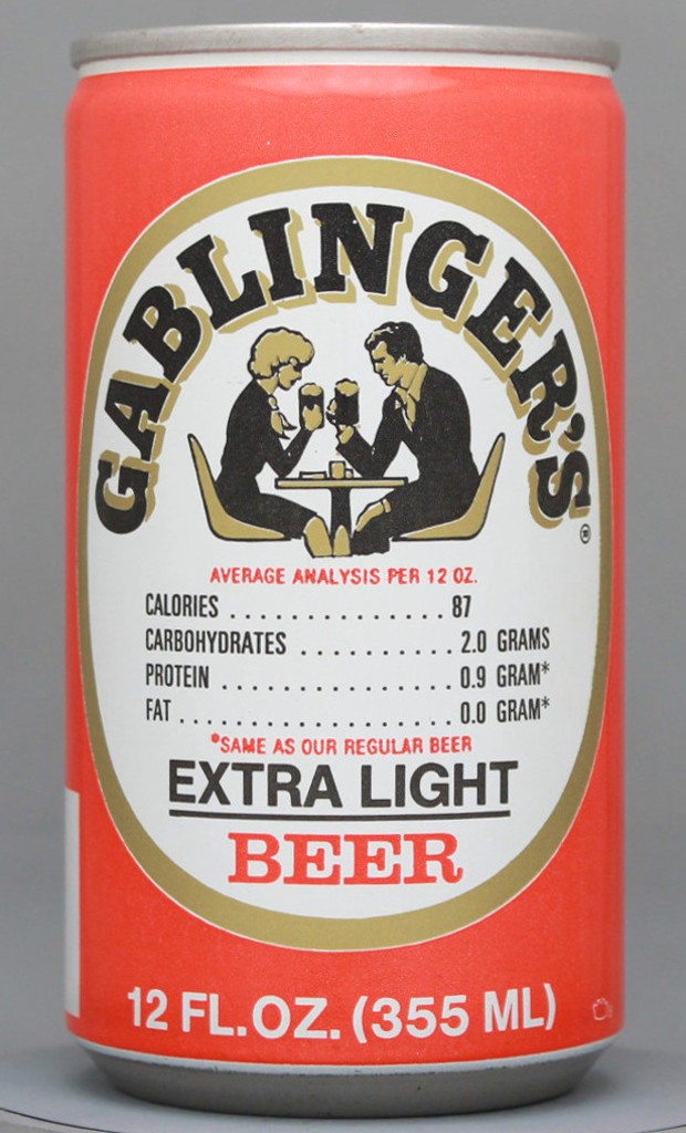Gablinger's Extra Light Beer 12 Oz Tab Top Can