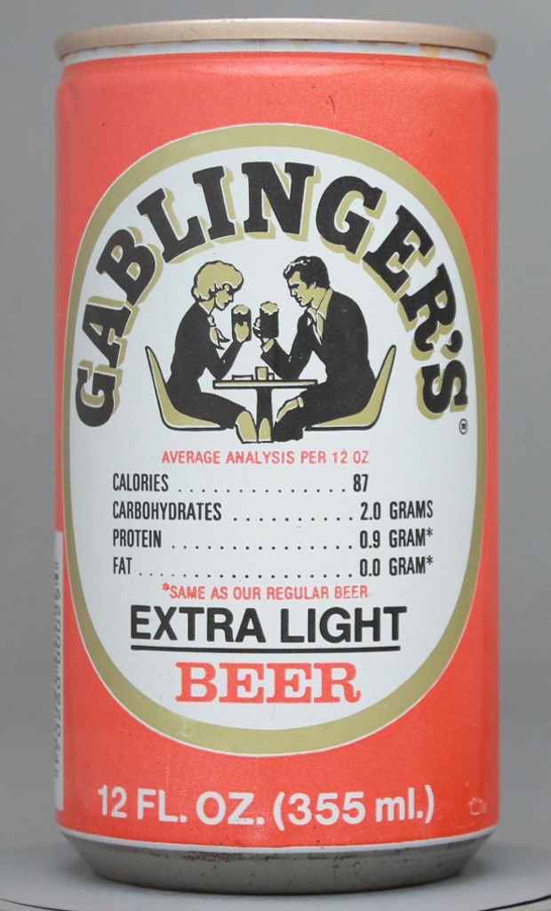 Gablinger's Extra Light Beer 12 Oz Tab Top Can