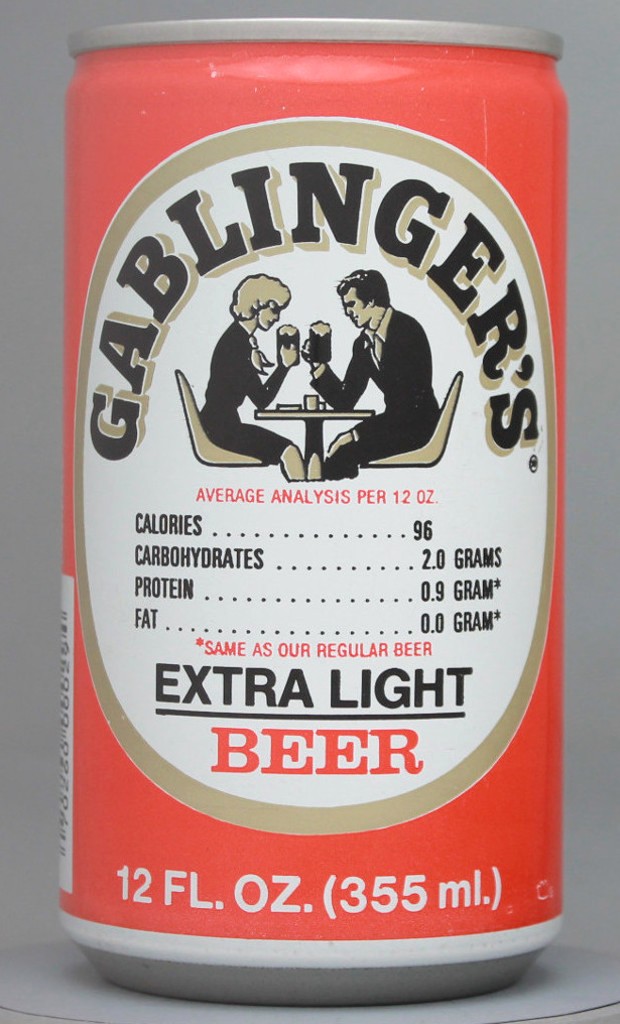 Gablinger's Extra Light Beer 12 Oz Tab Top Can