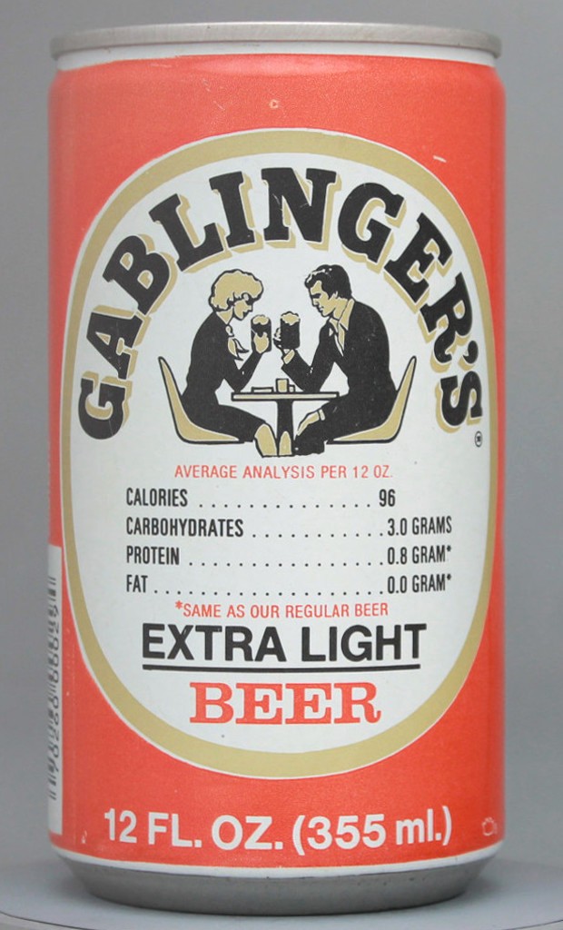 Gablinger's Extra Light Beer 12 Oz Tab Top Can