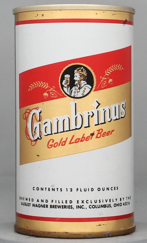 Gambrinus Gold Label Beer 12 Oz Tab Top Can