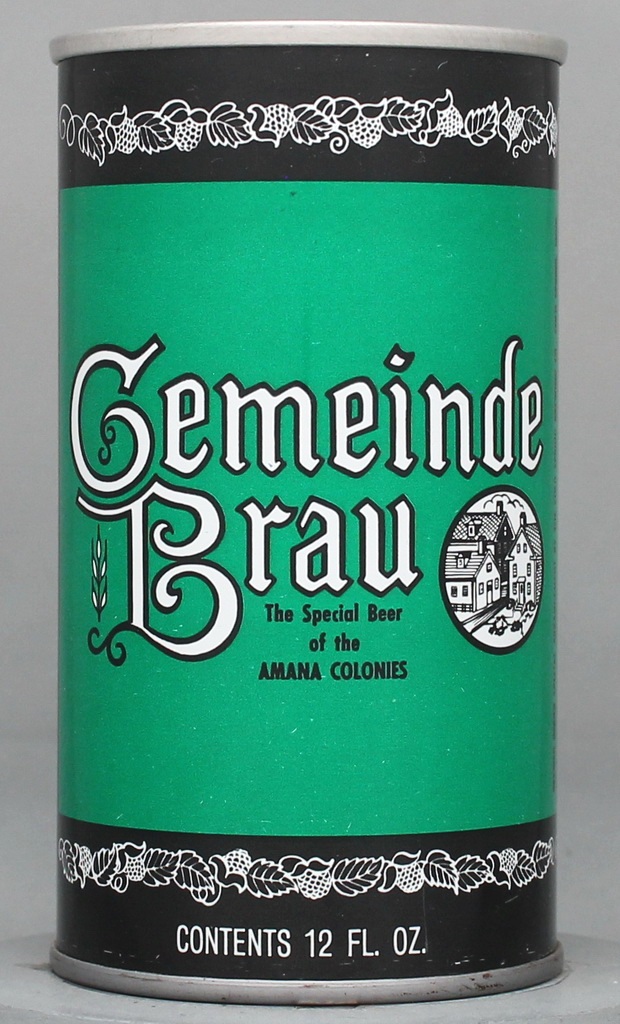 Gemeinde Brau (amana) Beer 12 Oz Tab Top Can