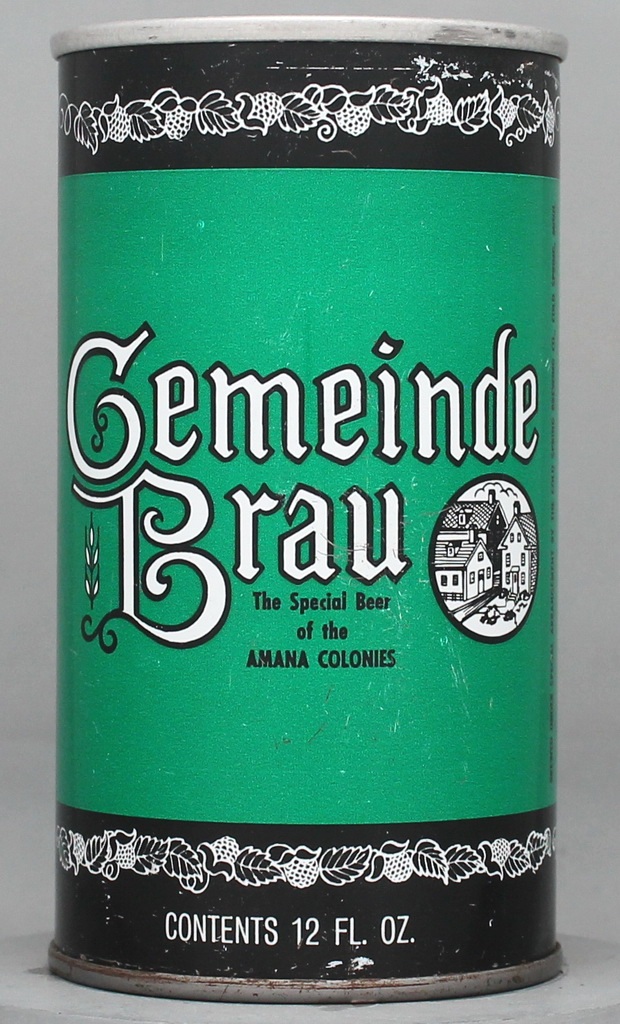 Gemeinde Brau (amana) Beer 12 Oz Tab Top Can