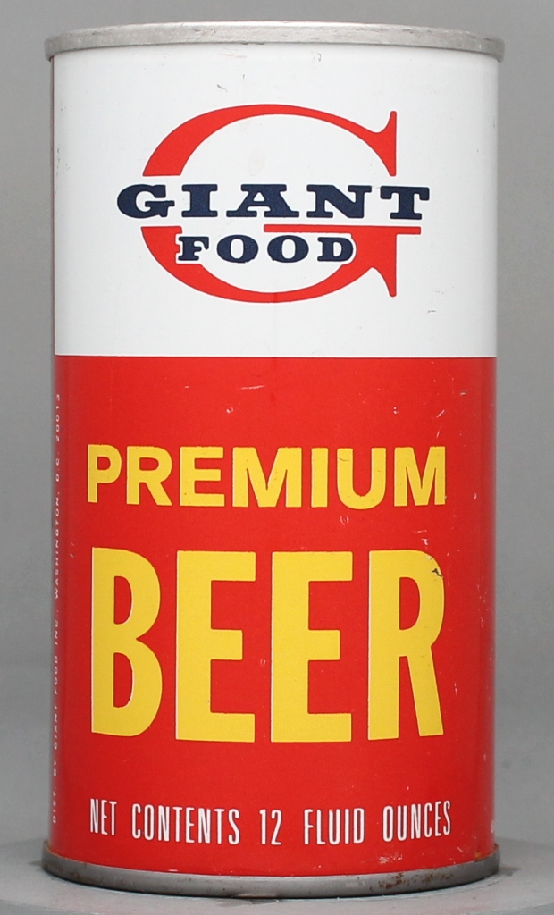 Giant Food Premium Beer 12 Oz Tab Top Can
