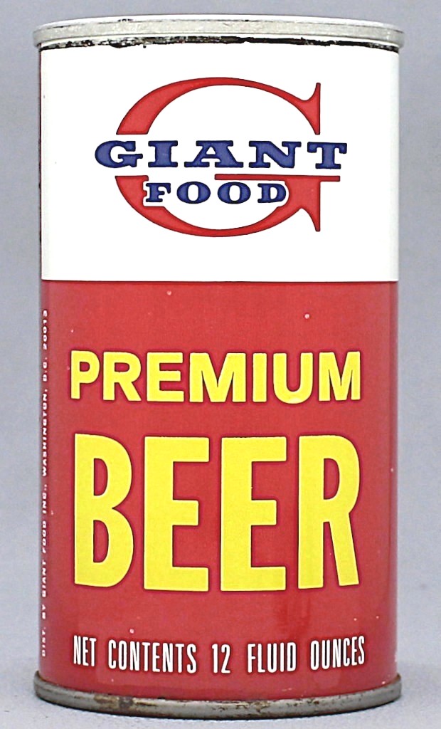 Giant Food Premium Beer 12 Oz Tab Top Can