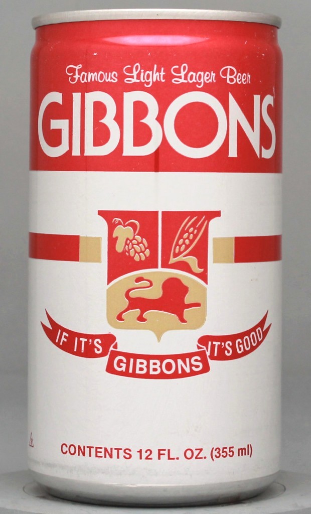 Gibbons Famous Light Lager Beer 12 Oz Tab Top Can