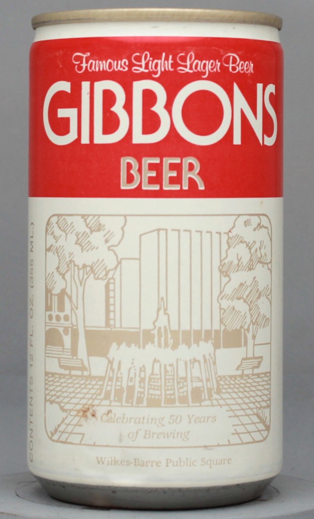 Gibbons Famous Light Lager Beer 12 Oz Tab Top Can