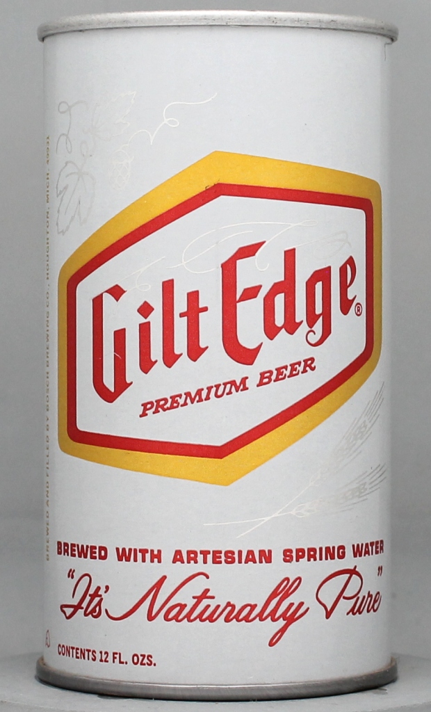 Gilt Edge Premium Beer 12 Oz Tab Top Can