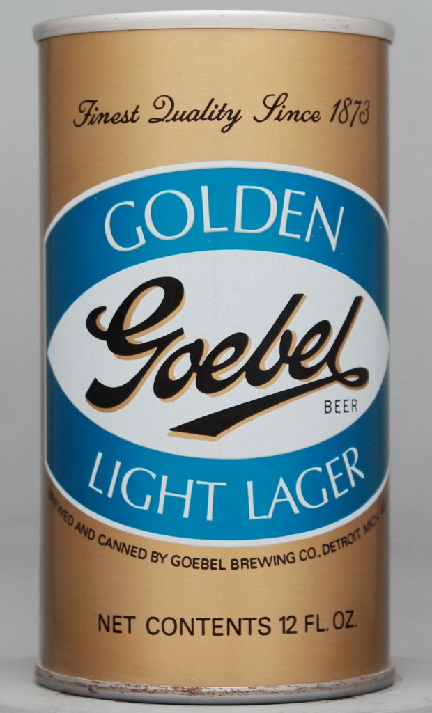 Goebel Golden Light Lager Beer 12 Oz Tab Top Can
