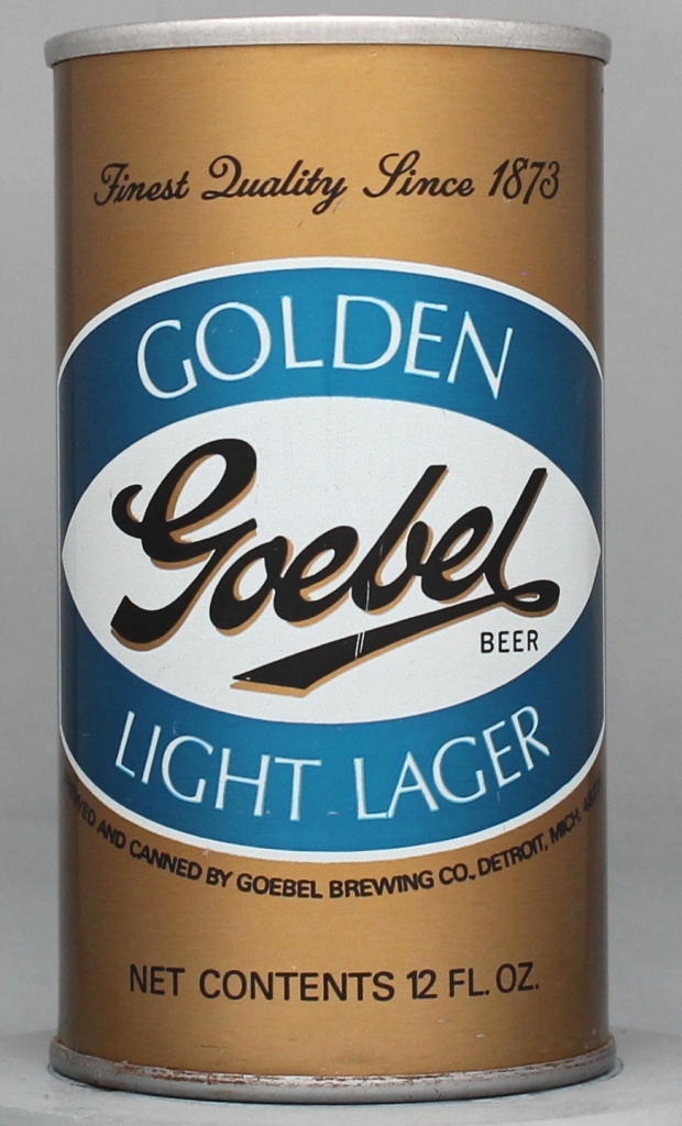 Goebel Golden Light Lager Beer 12 Oz Tab Top Can