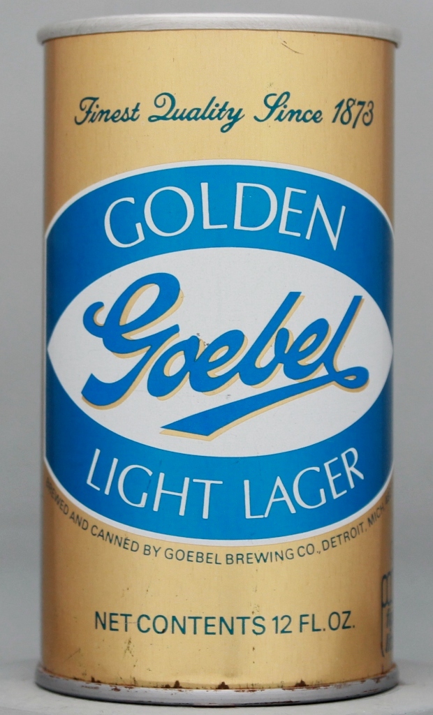Goebel Golden Light Lager Beer 12 Oz Tab Top Can