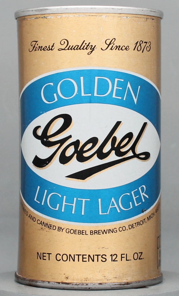 Goebel Golden Light Lager Beer 12 Oz Tab Top Can