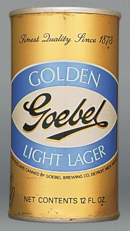 Goebel Golden Light Lager Beer 12 Oz Tab Top Can