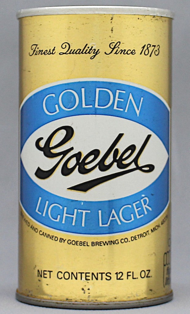 Goebel Golden Light Lager Beer 12 Oz Tab Top Can