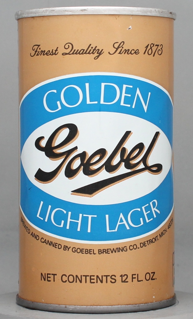 Goebel Golden Light Lager Beer 12 Oz Tab Top Can