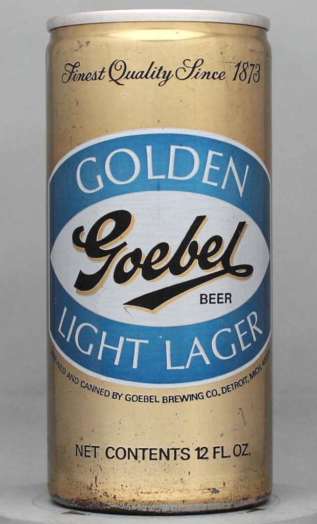 Goebel Golden Light Lager Beer 12 Oz Tab Top Can