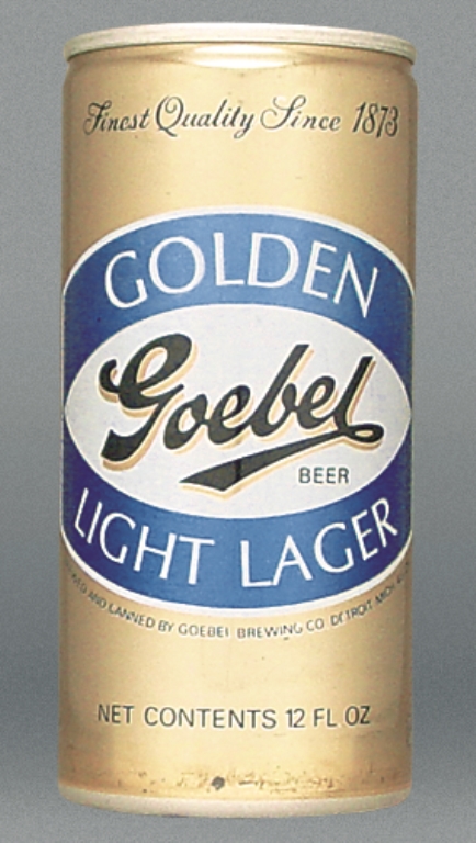 Goebel Golden Light Lager Beer 12 Oz Tab Top Can
