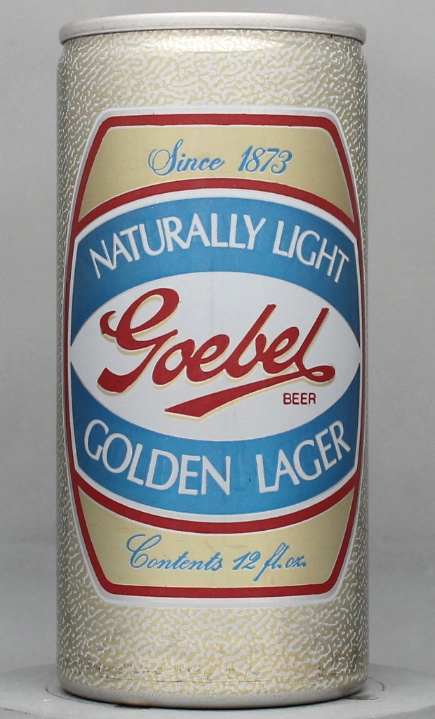 Goebel Natural Light Golden Lager Beer 12 Oz Tab Top Can