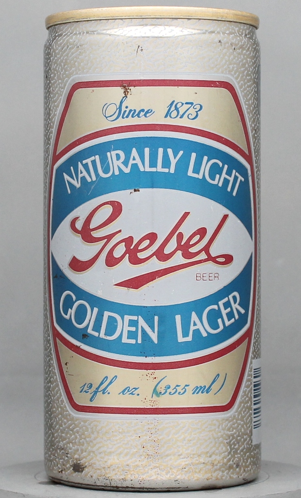 Goebel Natural Light Golden Lager Beer 12 Oz Tab Top Can