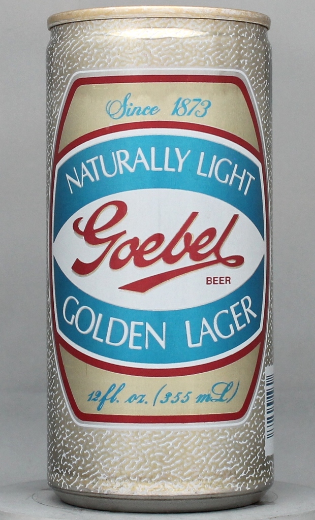Goebel Natural Light Golden Lager Beer 12 Oz Tab Top Can