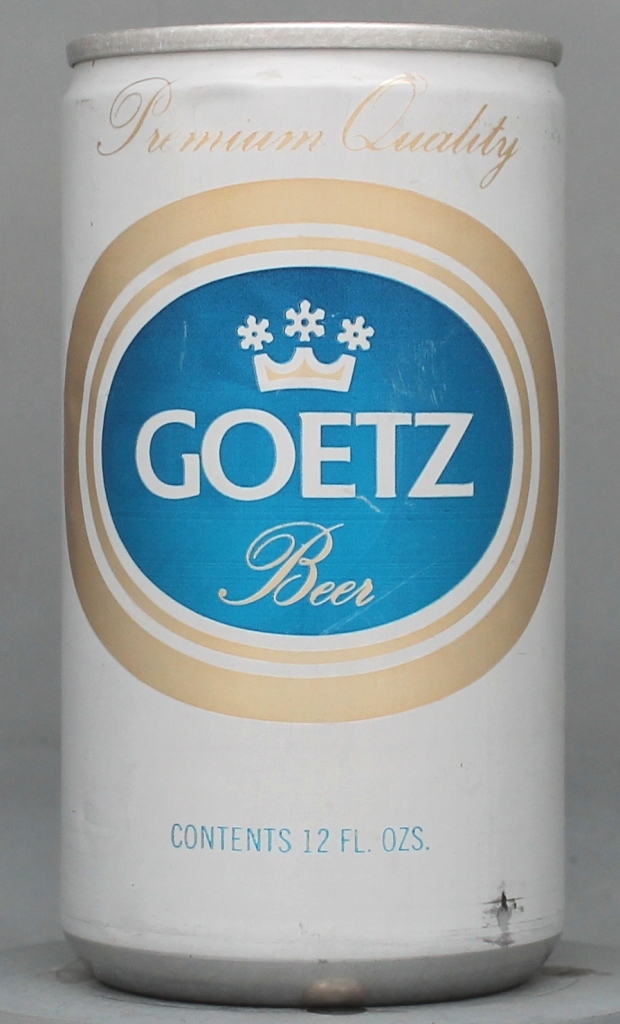 Goetz Premium Quality Beer 12 Oz Tab Top Can