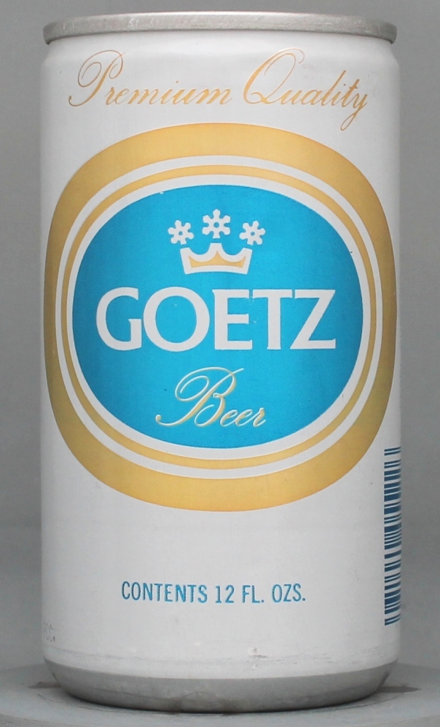 Goetz Premium Quality Beer 12 Oz Tab Top Can