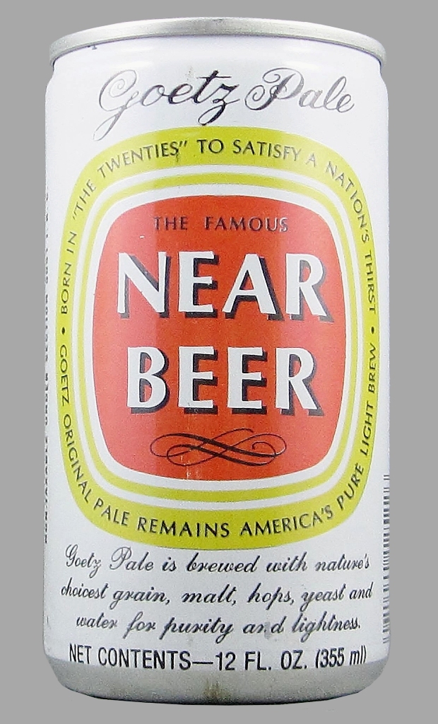 Goetz Pale The Famous Near Beer 12 Oz Tab Top Can