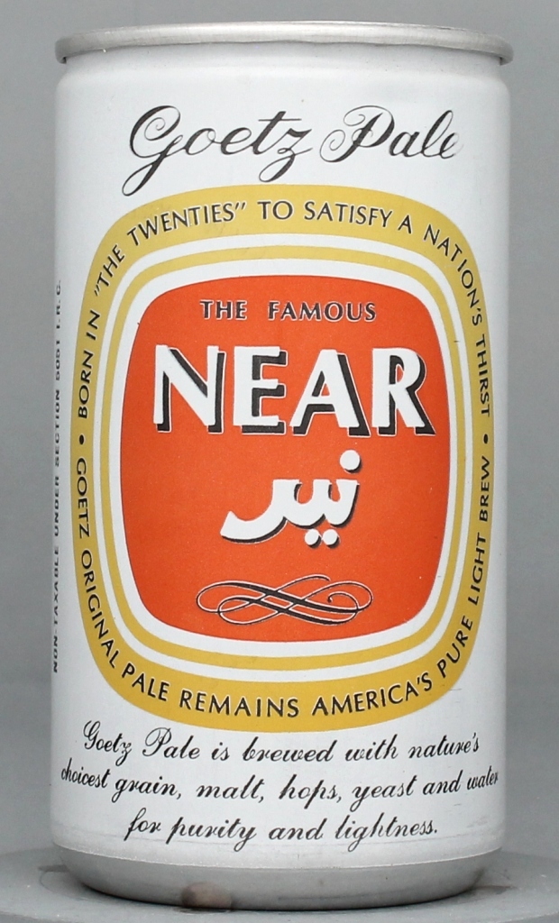 Goetz Pale The Famous Near Beer 12 Oz Tab Top Can