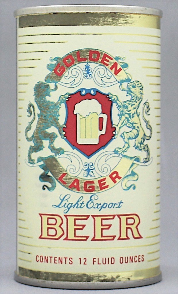 Golden Lager Light Export Beer 12 Oz Tab Top Can