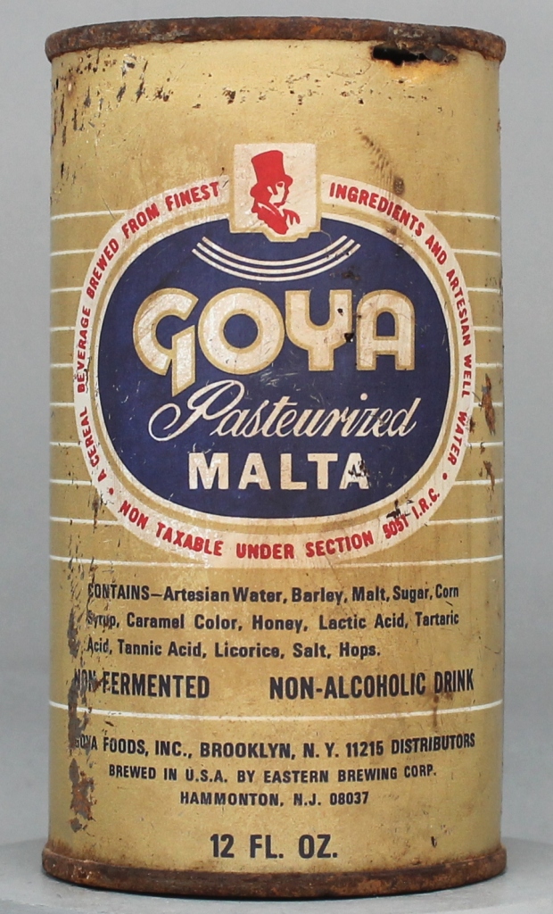 Goya Pasteurized Malta Beer 12 Oz Insert Top Can