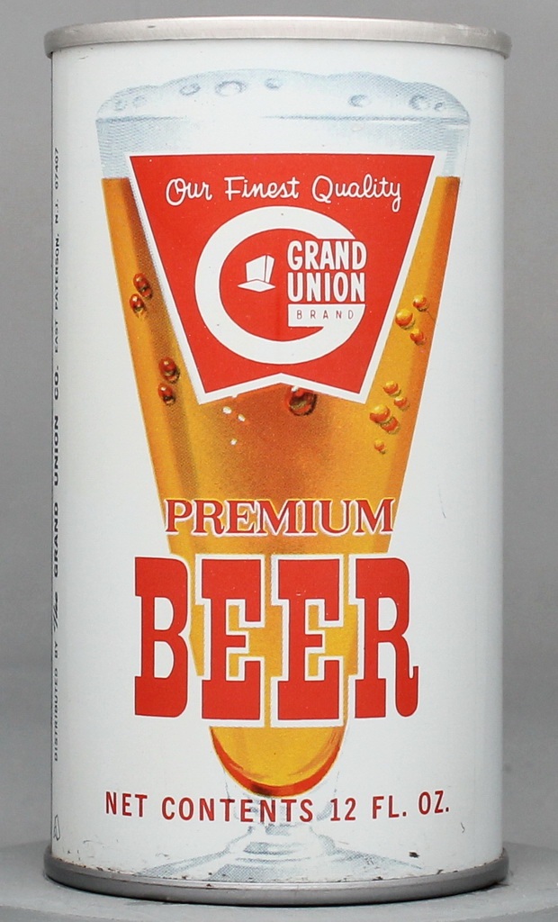 Grand Union Premium Beer 12 Oz Tab/Insert Top Can