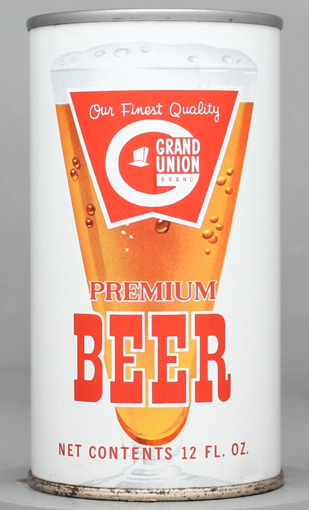 Grand Union Brand Premium Beer 12 Oz Tab/Insert Top Can