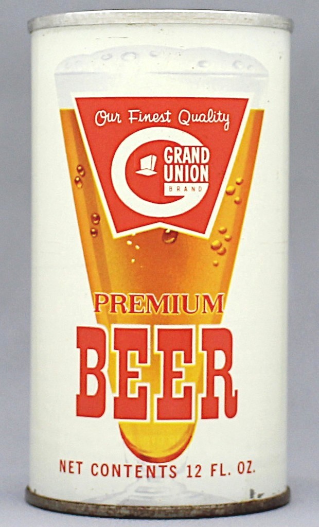 Grand Union Premium Beer 12 Oz Tab Top Can