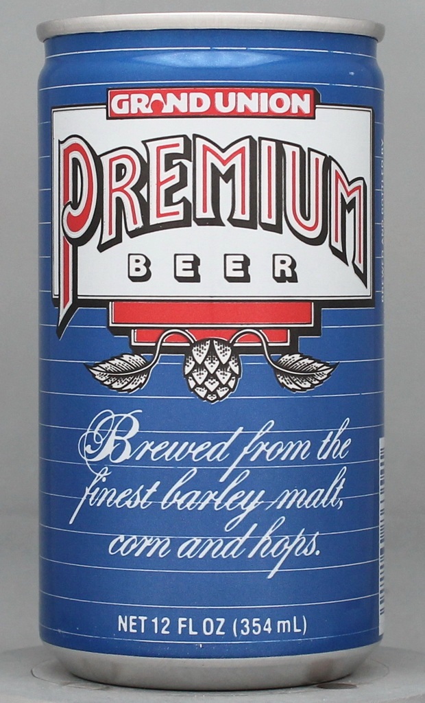 Grand Union Premium Beer 12 Oz Tab Top Can