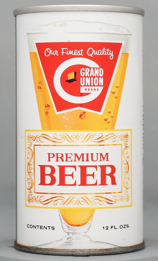 Grand Union Brand Premium Beer 12 Oz Tab Top Can