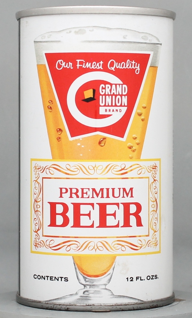 Grand Union Brand Premium Beer 12 Oz Tab Top Can