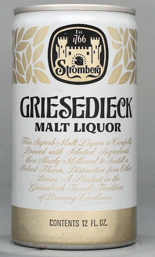 Griesedieck Malt Liquor 12 Oz Tab Top Can