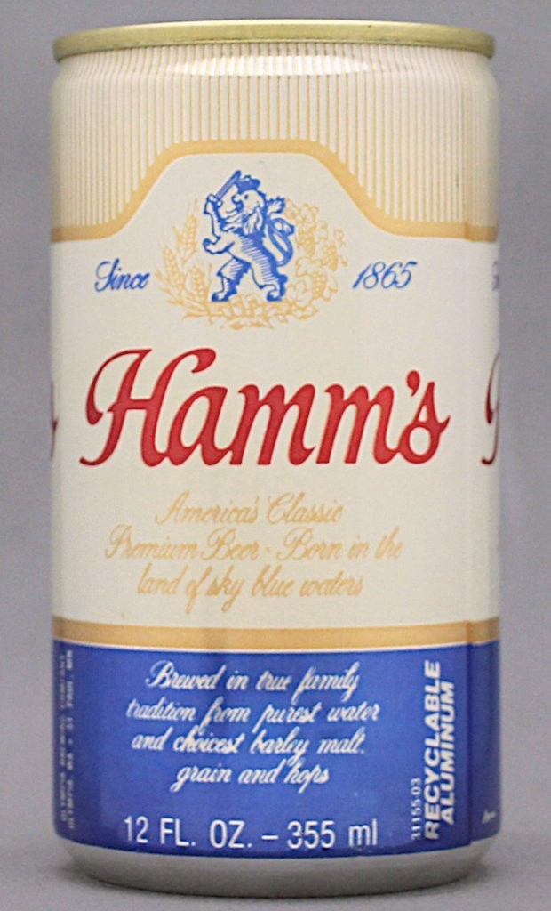 Hamm's Beer 12 Oz Tab Top Can