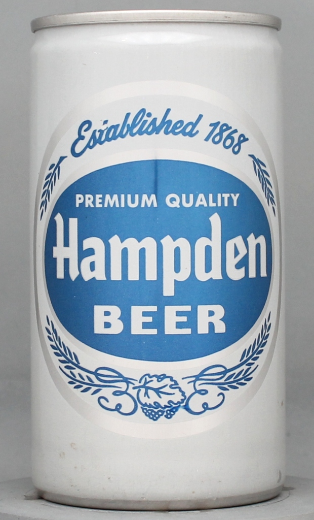 Hampden Premium Quality Beer 12 Oz Tab Top Can