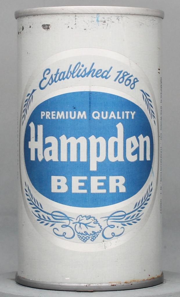 Hampden Premium Quality Beer 12 Oz Tab Top Can
