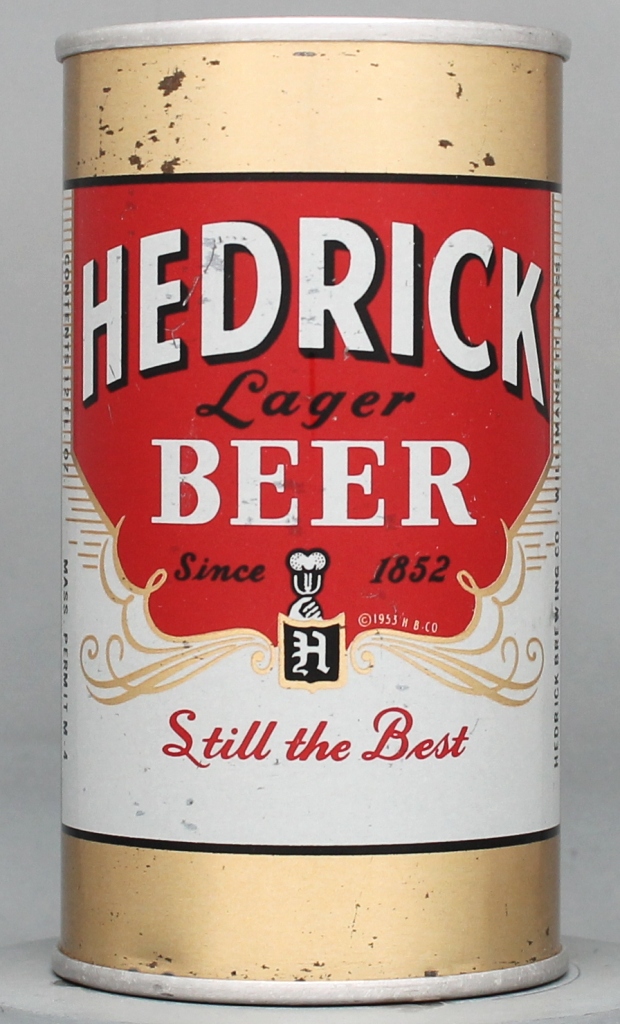 Hedrick Lager Beer 12 Oz Tab Top Can