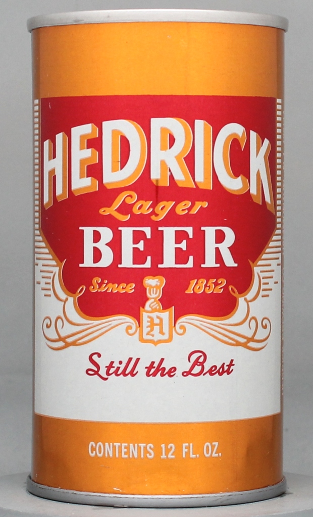 Hedrick Lager Beer 12 Oz Tab Top Can