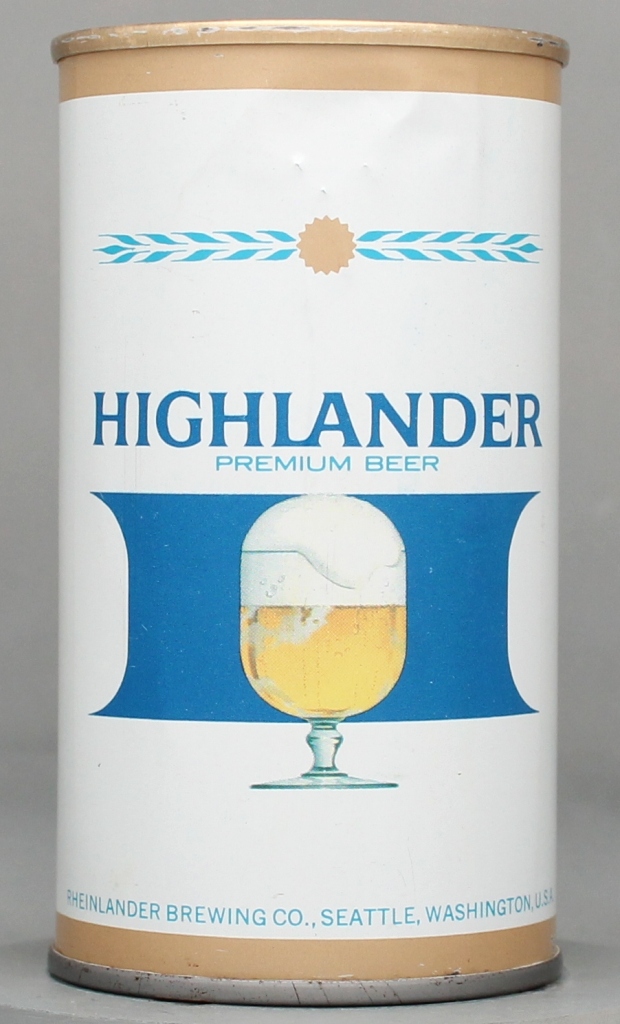 Highlander Premium Beer 12 Oz Zip/Tab Top Can